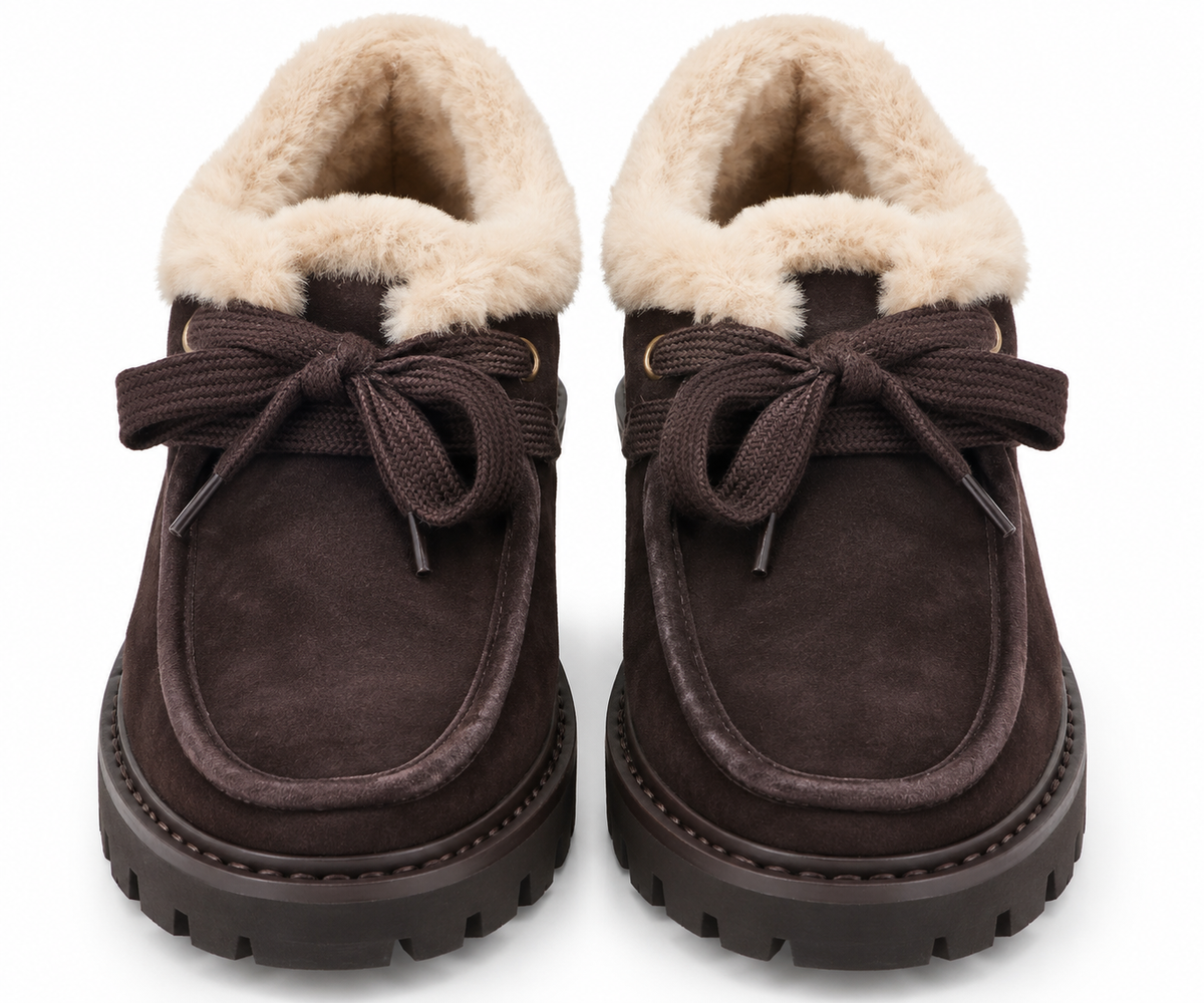 Zapatos casuales Ante marrón con Borreguito - BEFREE