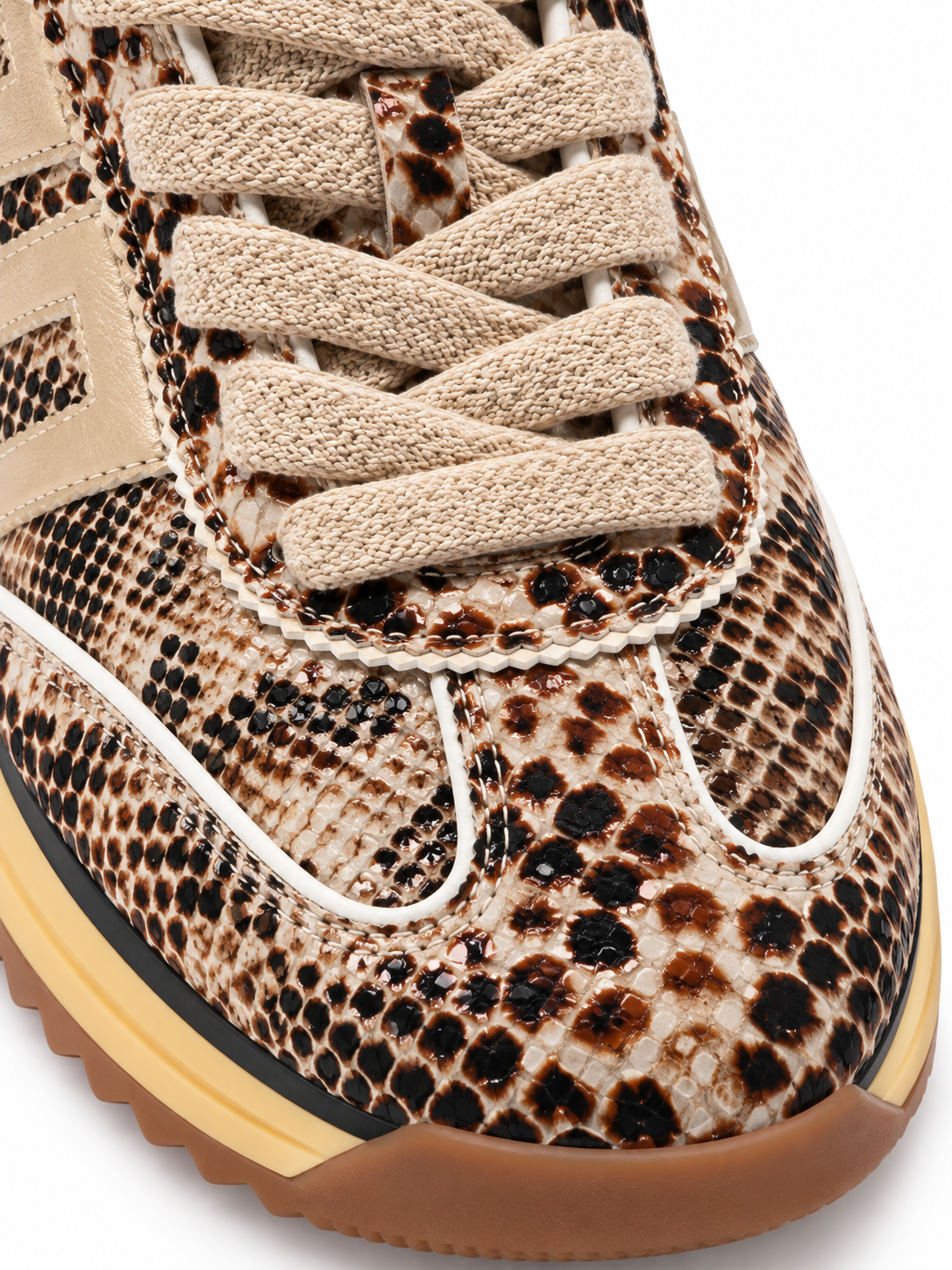 Zapatillas Jogger Animal Print y Oro - BACK 70