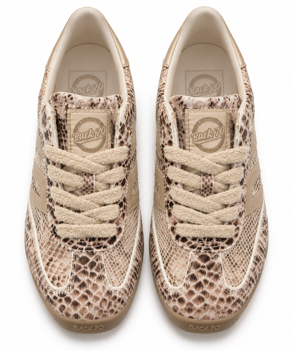 Zapatillas Jogger Animal Print y Oro - BACK 70