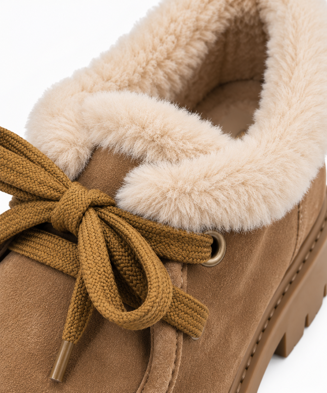 Zapatos casuales Ante Camel con Borreguito - BEFREE