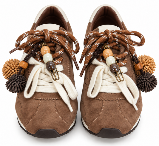 Zapatillas Retro Efecto Ante Marrón con Plantilla de Piel - EXÉ
